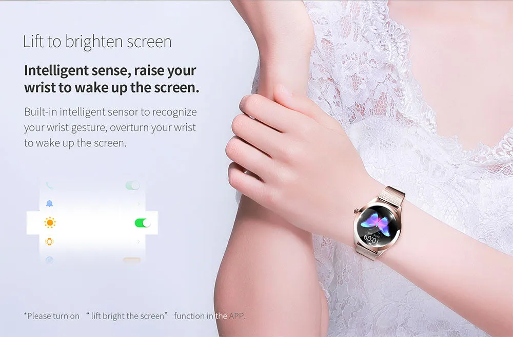 Lovely Bracelet Watch | Heart Rate Monitor | Sleep Monitoring Smartwatch | Connect IOS | Android