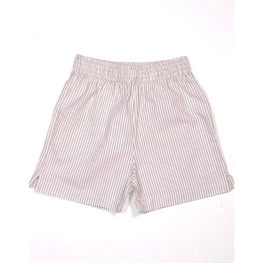 Luigi Kids by Acvisa Boys Sand Stripe Seersucker Short