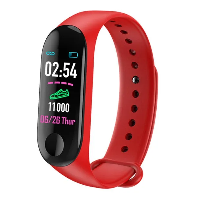 M3 Smart Band Sport Bracelet Blood Pressure & Heart Rate Monitor Smart Band Colorful Touch Screen Wristband Fitness Tracker