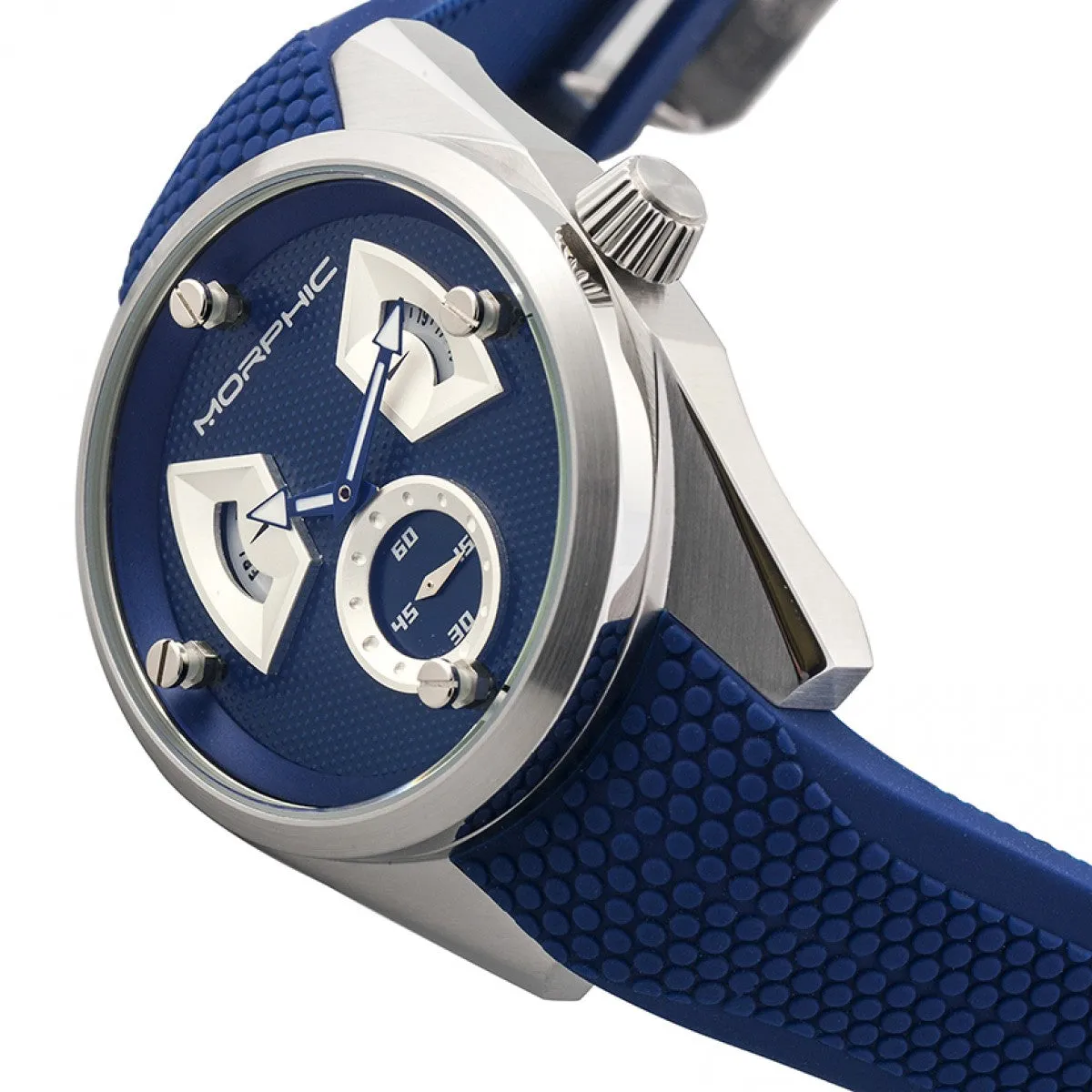 Morphic M34 Series Men's Watch w/ Day/Date - Silver/Blue