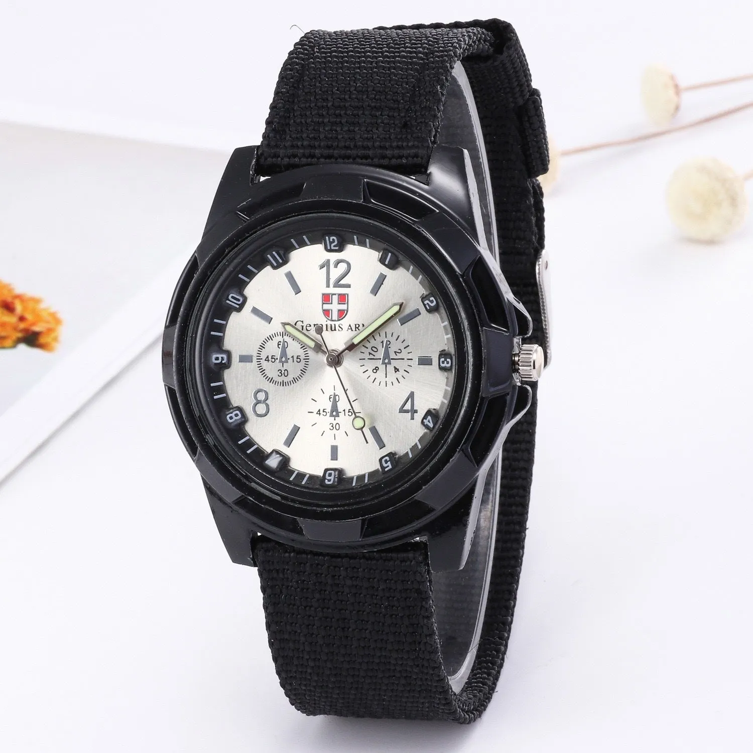 Multifunctional Outdoor Luminous Men's Watch Men's Watch Woven Belt Student Watch Quartz Watch