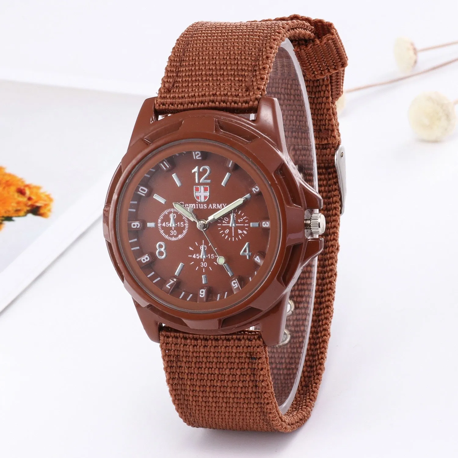 Multifunctional Outdoor Luminous Men's Watch Men's Watch Woven Belt Student Watch Quartz Watch