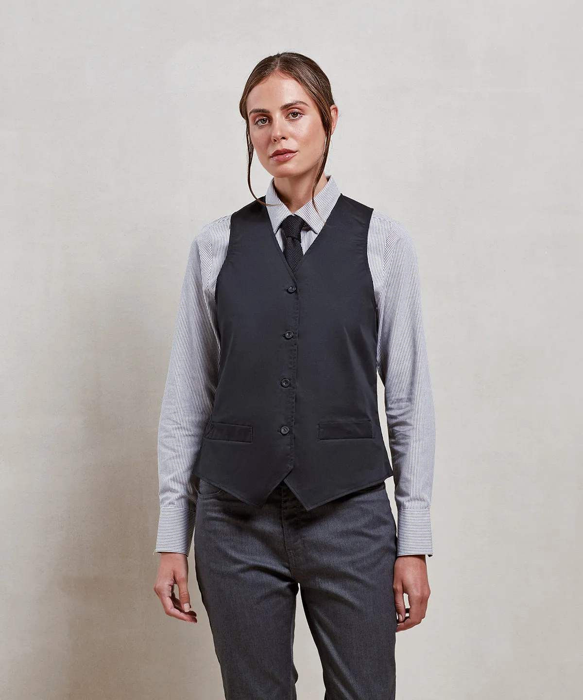 Navy - Women's hospitality waistcoat