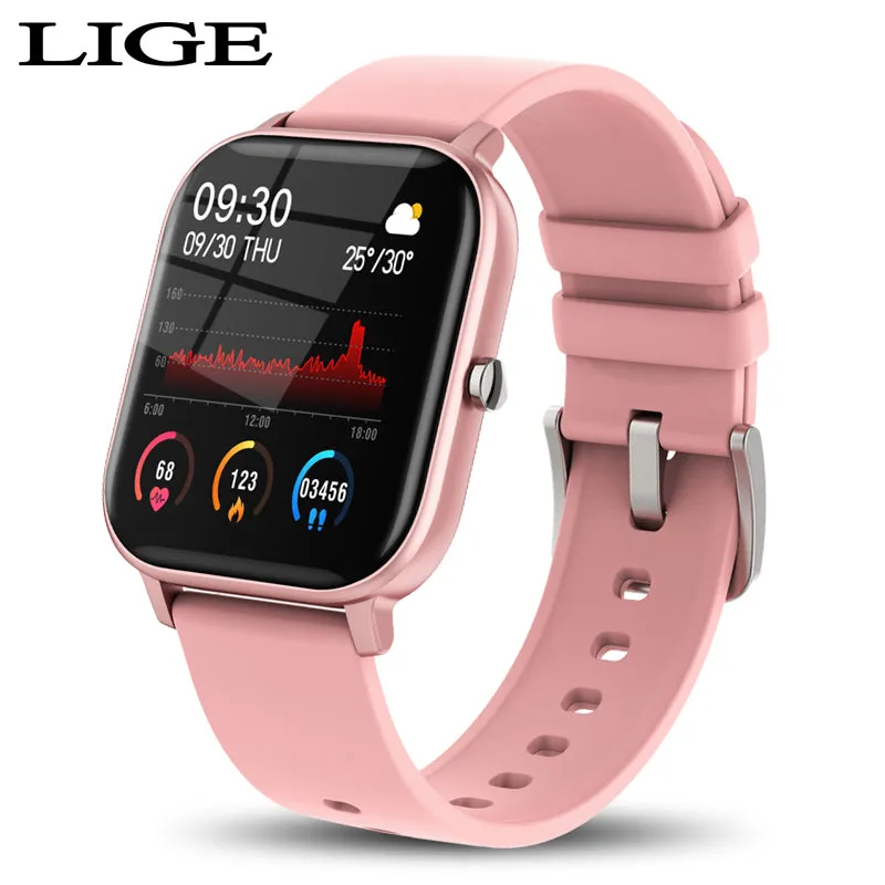 New smartwatch women men Waterproof sport for iPhone Android smartwatch Information reminder Heart rate Fitness tracker