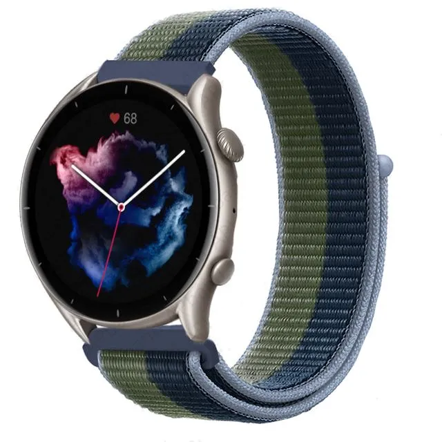 Nylon Sports Loop Watch Straps Compatible with the Xiaomi Amazfit T-Rex & T-Rex Pro