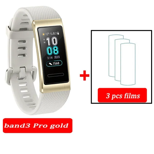 Original Huawei Band 3 pro Smart Bracelet band 3 GPS Waterproof Color touch screen Heart Rate Sleep Snap Smart Wristband