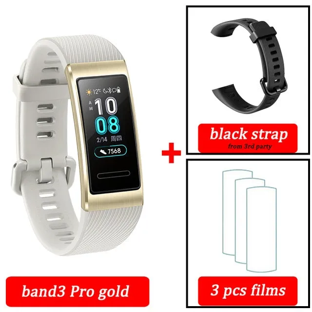 Original Huawei Band 3 pro Smart Bracelet band 3 GPS Waterproof Color touch screen Heart Rate Sleep Snap Smart Wristband