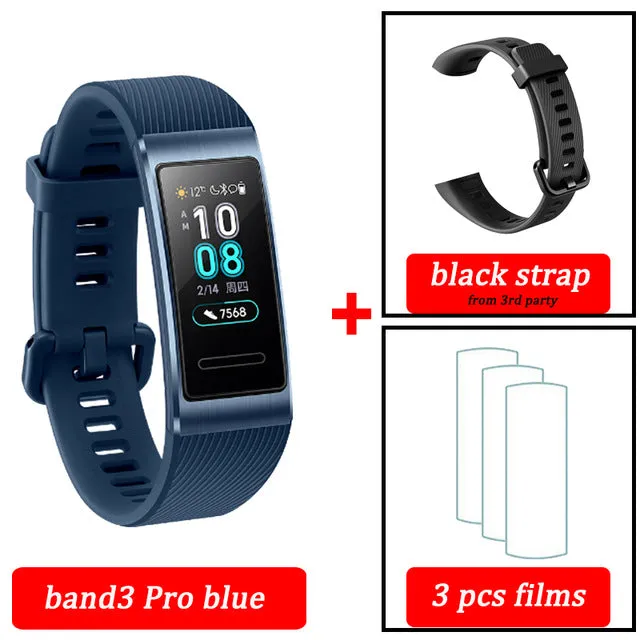 Original Huawei Band 3 pro Smart Bracelet band 3 GPS Waterproof Color touch screen Heart Rate Sleep Snap Smart Wristband