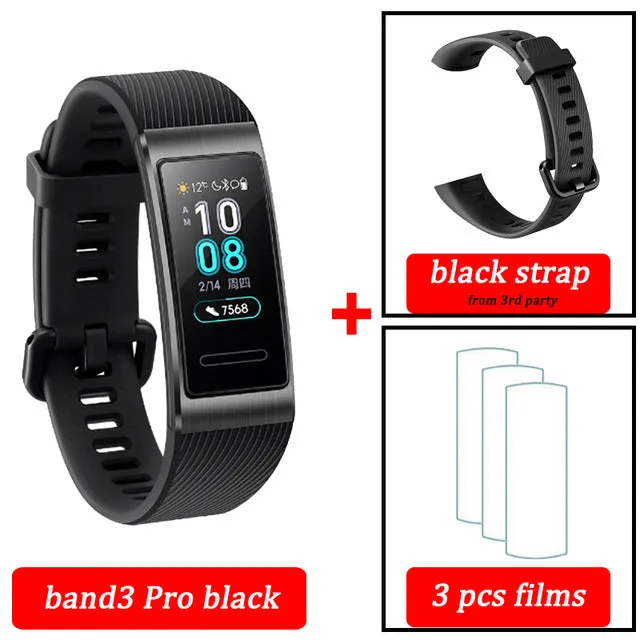 Original Huawei Band 3 pro Smart Bracelet band 3 GPS Waterproof Color touch screen Heart Rate Sleep Snap Smart Wristband