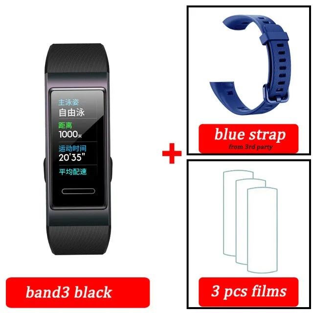 Original Huawei Band 3 pro Smart Bracelet band 3 GPS Waterproof Color touch screen Heart Rate Sleep Snap Smart Wristband