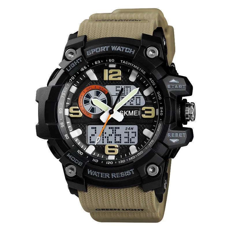 Outdoor sports dual display student waterproof watch W2314836