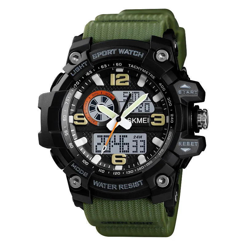 Outdoor sports dual display student waterproof watch W2314836