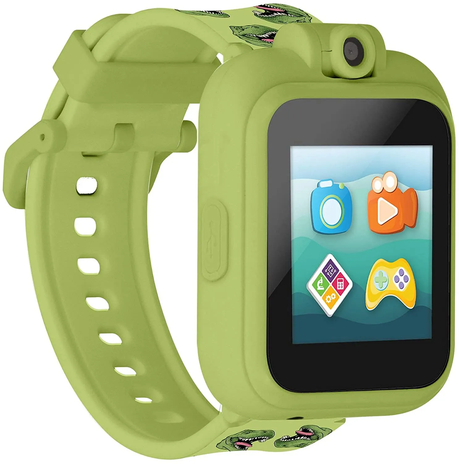 PlayZoom 2 Kids Smartwatch & Earbuds Set: Green Dinosaur Print