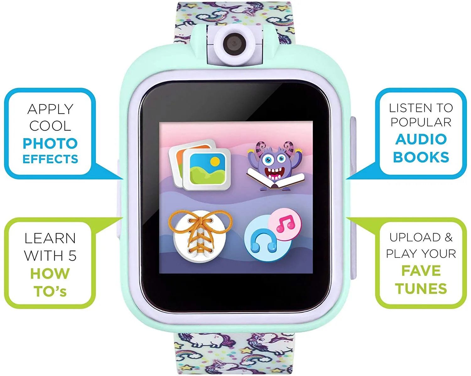 PlayZoom 2 Kids Smartwatch: Tie Dye Unicorn Print