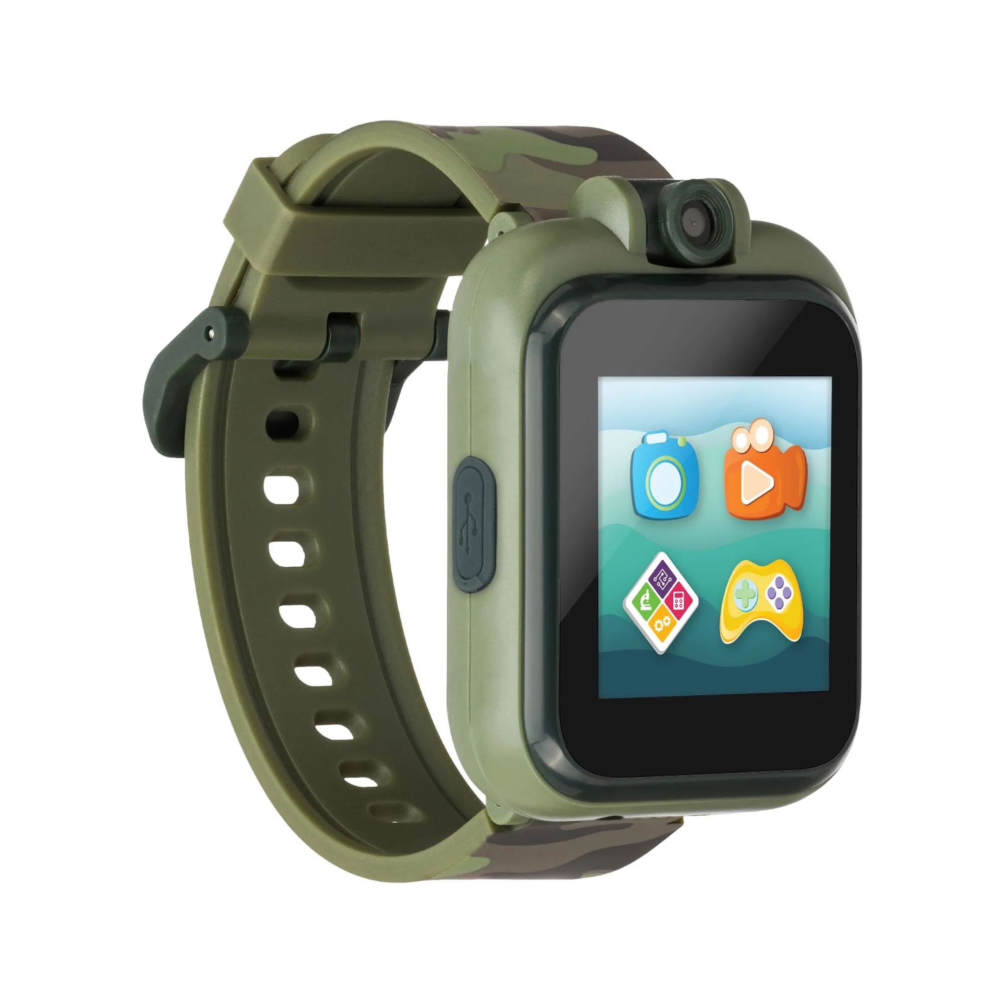 PlayZoom 2 Kids Smartwatch with Headphones: Green Camouflage Print