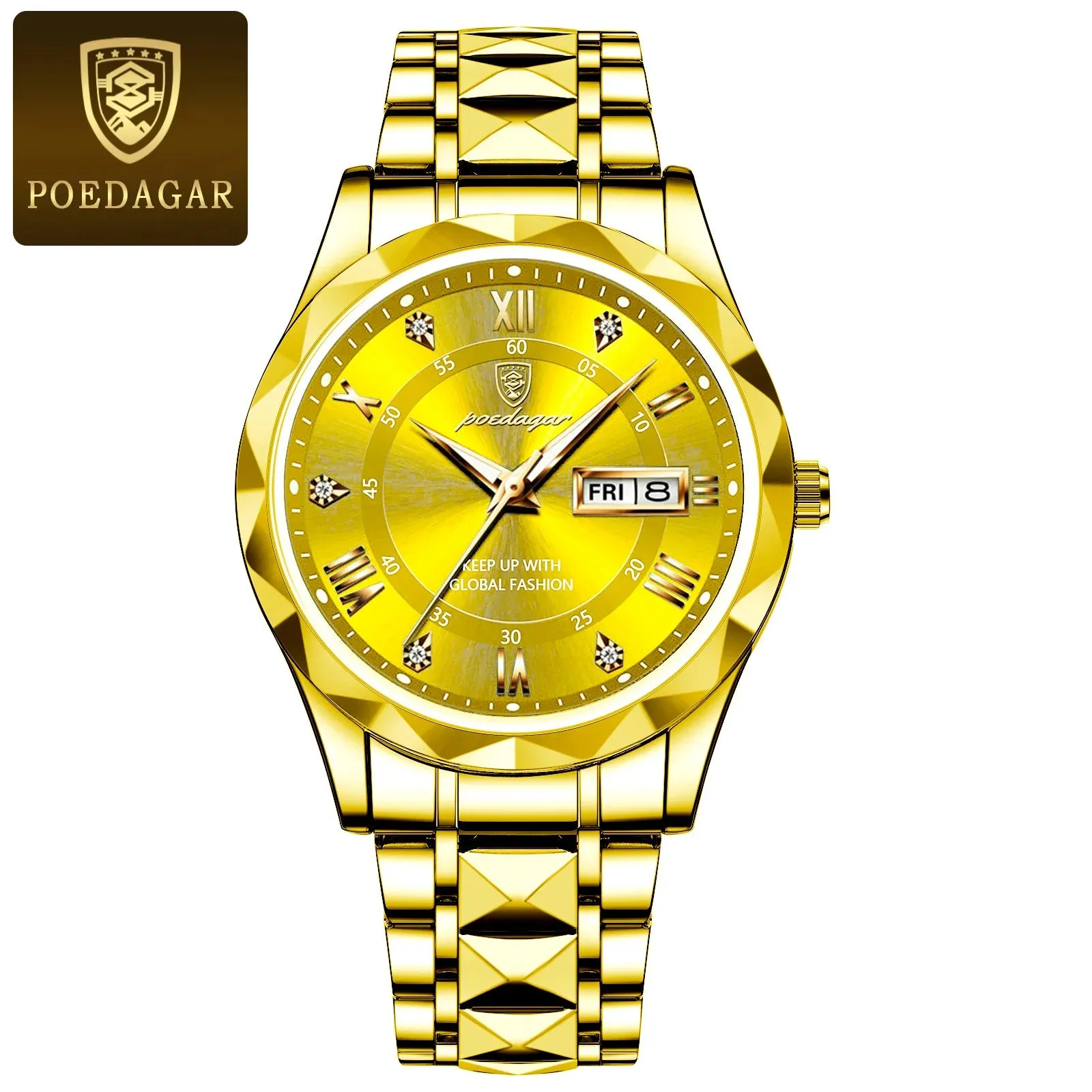 POEDAGAR Luxury Man Wristwatch Waterproof