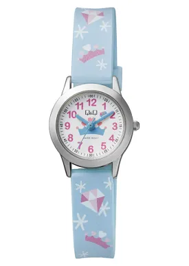 Q&Q Girls Princess Crown & Sparkles Watch