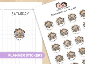 Rent/Mortgage Tracker Planner Stickers