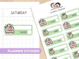 Savings Tracker Planner Stickers