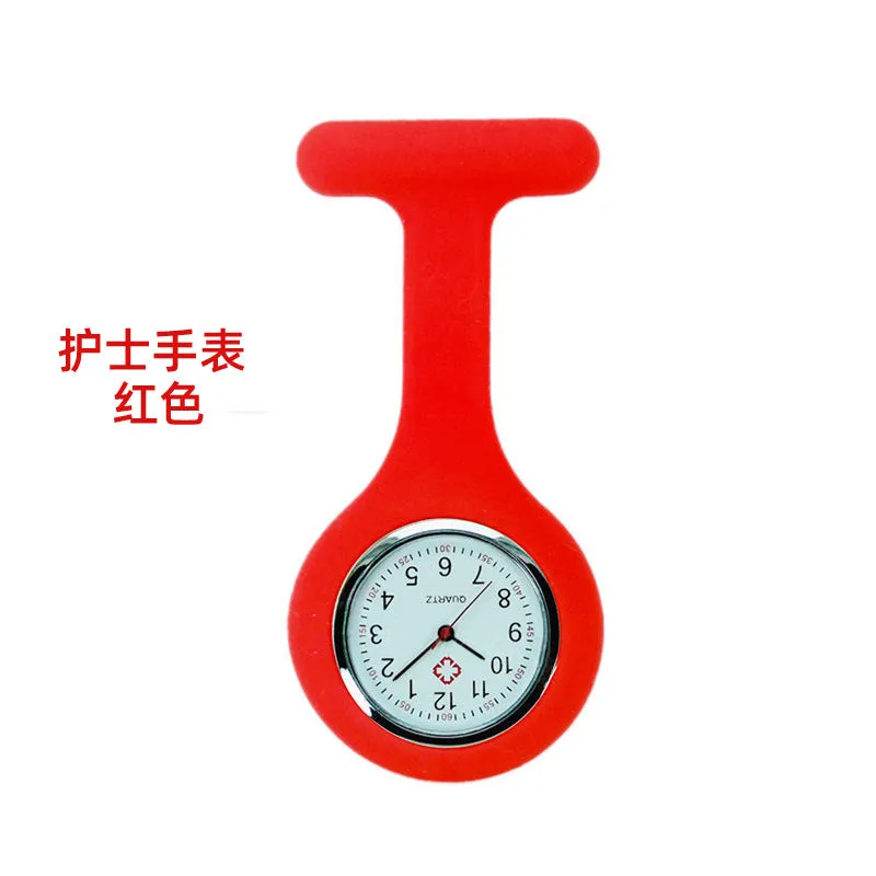 Silicone Nurse Watch Pin Pocket Watch Student Pocket Watch Logo Gift Watch