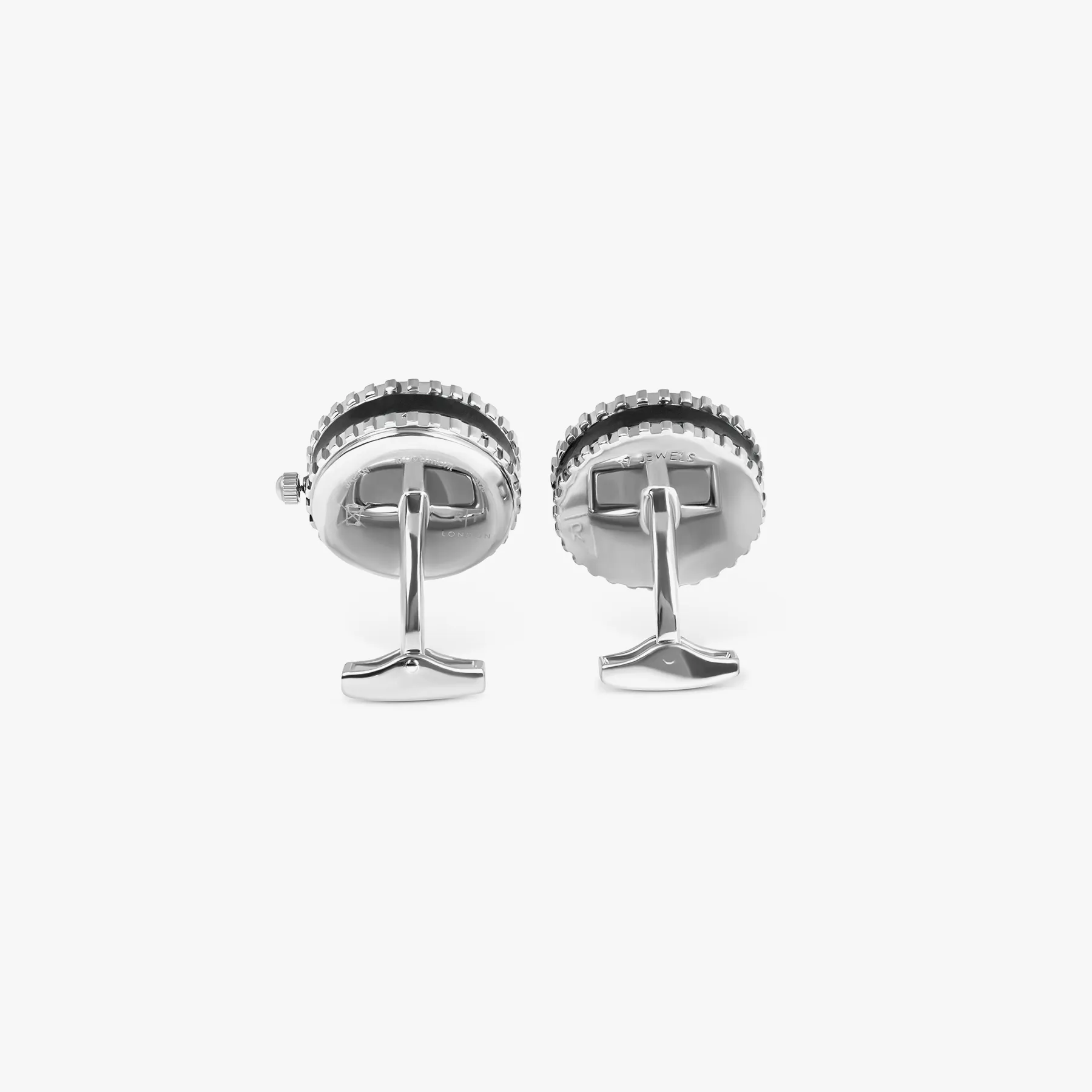 Silver Palladium Plated Vintage Heritage Skeleton Watch Cufflinks