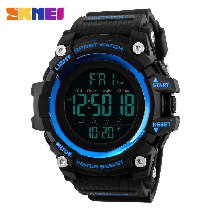 SKMEI Outdoor Sport Smart Watch Men Bluetooth Multifunction Fitness Watches 5Bar Waterproof Digital Watch reloj hombre 1227/1384