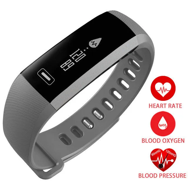 Smart Bracelet Band Heart Rate Sleep Monitor Blood Pressure Oximeter Sport Bracelet Calorie Watch iPhone Android