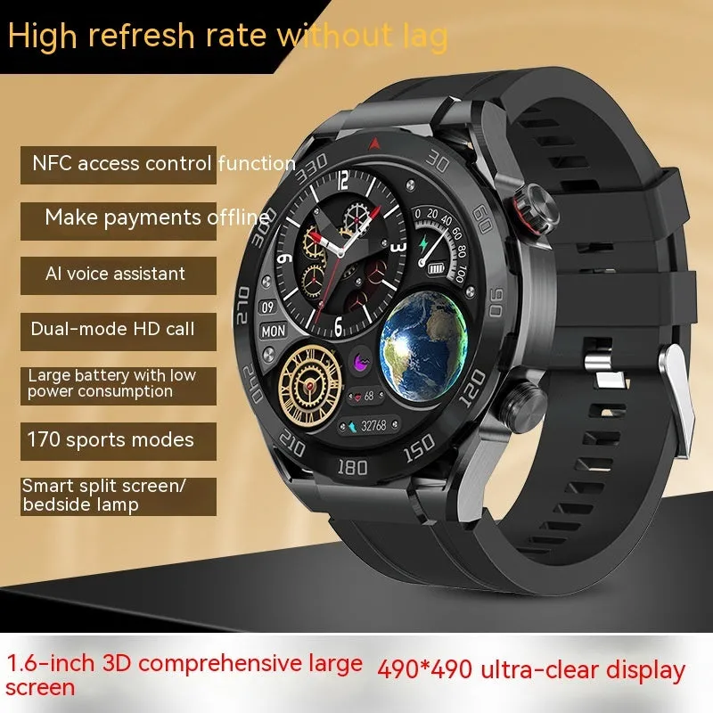 Smart Watch Waterproof Multi-functional Ultra-thin 16 Large Screen Monitoring Heart Rate Blood Pressure Bluetooth Calling