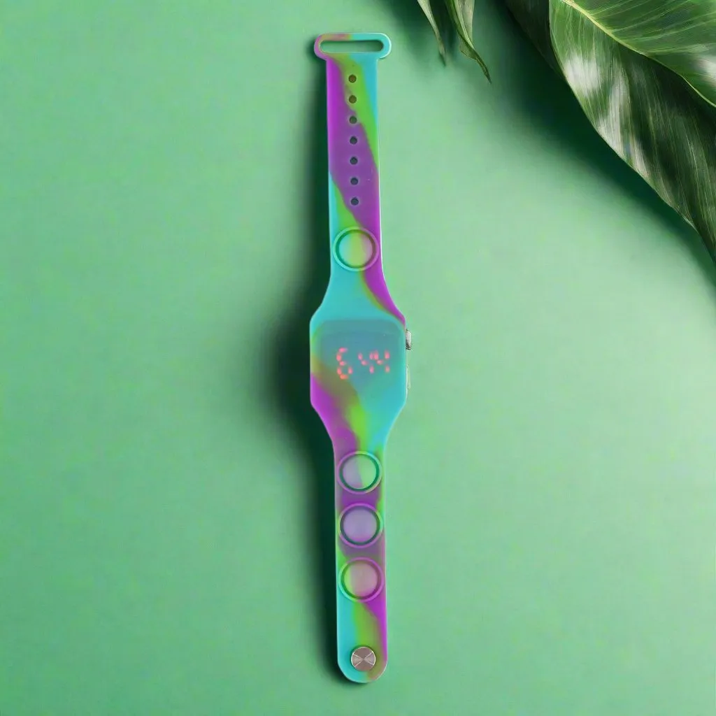 Smily Kiddos Fancy Digital watch- Green Purple