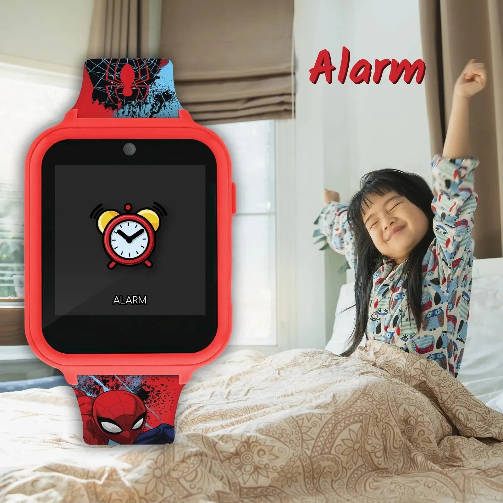 Spider-Man Interactive Kids' Silicon Strap Watch