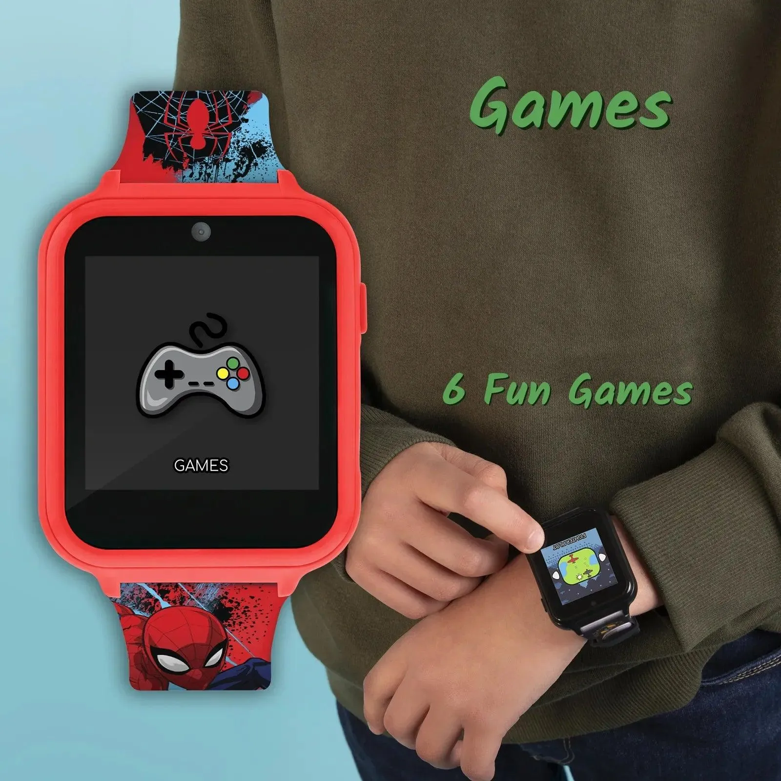 Spider-Man Interactive Kids' Silicon Strap Watch