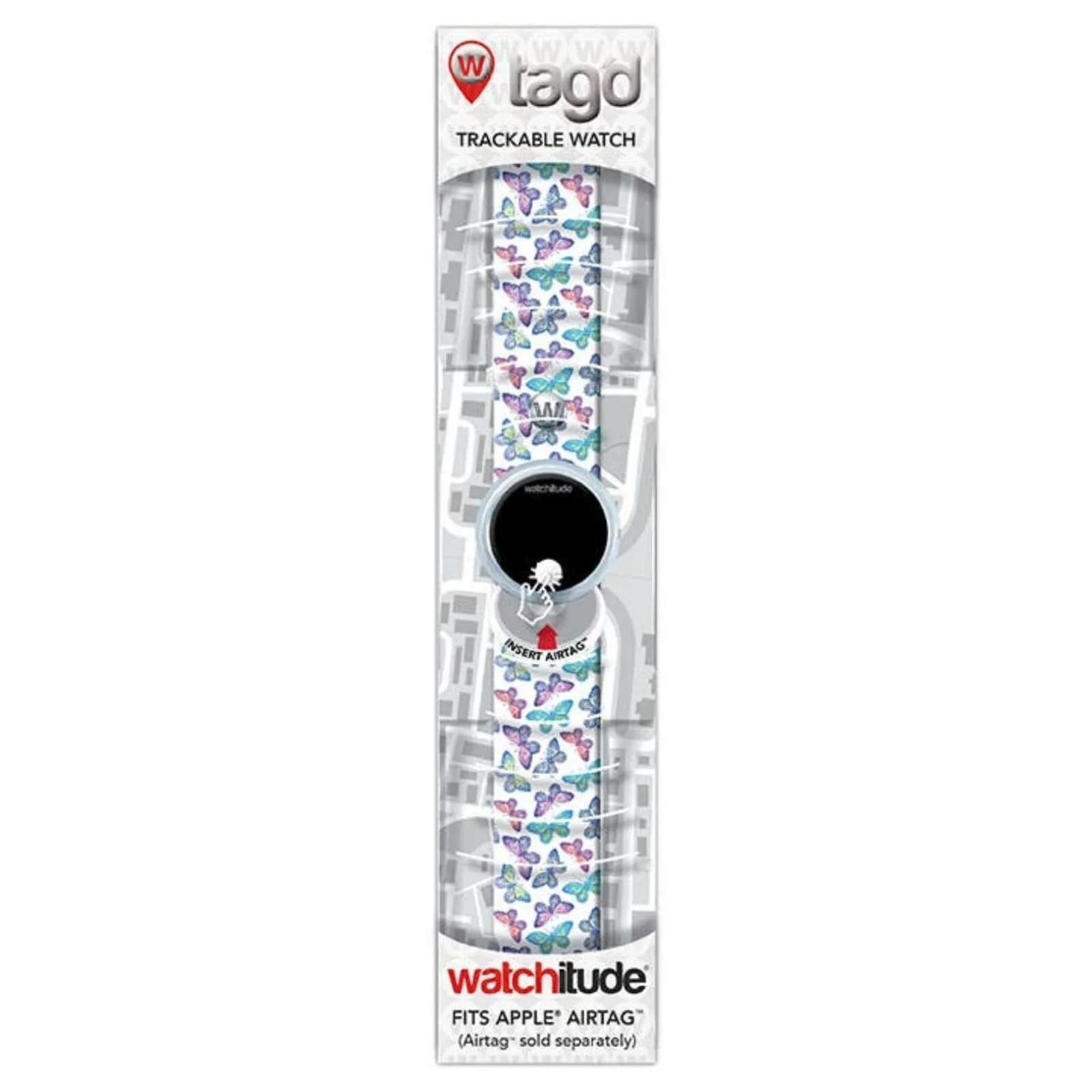 Tag'd Trackable Air Tag Watch - Butterfly Bash