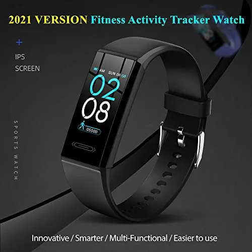 V100S Fitness Tracker with Body Temperature Heart Rate Blood Pressure Sleep Health Monitor, Activity Tracker, Step Calorie Counter Pedometer Watch for Men Women Teens (Red)