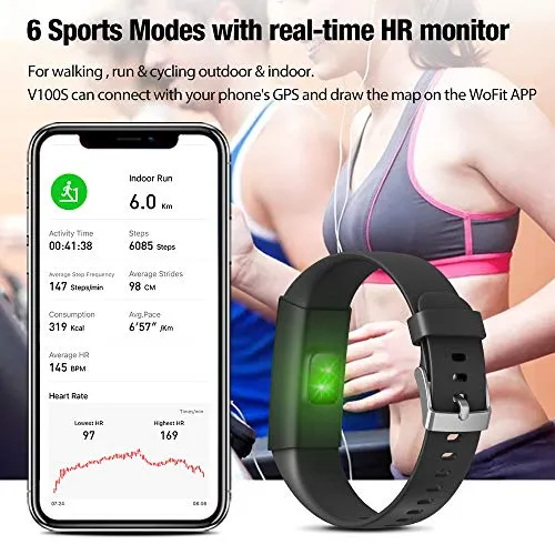 V100S Fitness Tracker with Body Temperature Heart Rate Blood Pressure Sleep Health Monitor, Activity Tracker, Step Calorie Counter Pedometer Watch for Men Women Teens (Red)