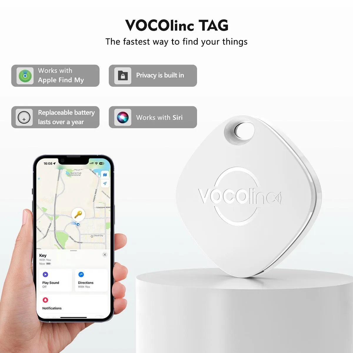 VOCOlinc White Versatile Bluetooth Finder (Only iOS)