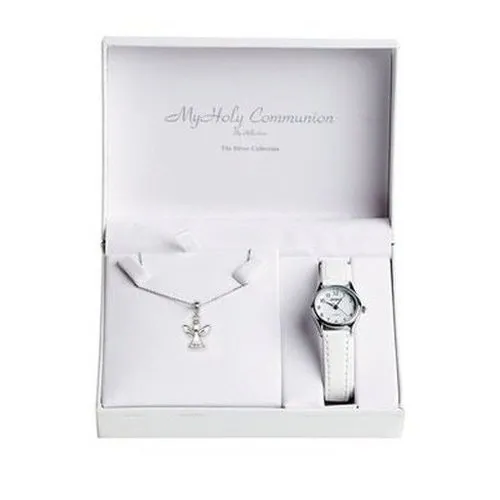 Watch & Angel Pendant Set