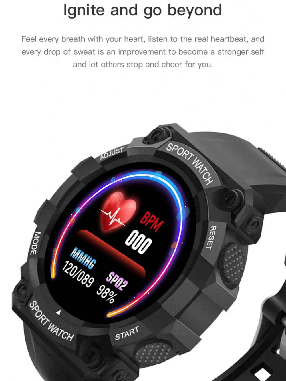 Waterproof Touch Screen Sports Fitness Wristwatch - SF0435