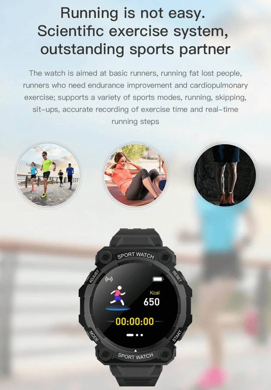 Waterproof Touch Screen Sports Fitness Wristwatch - SF0435