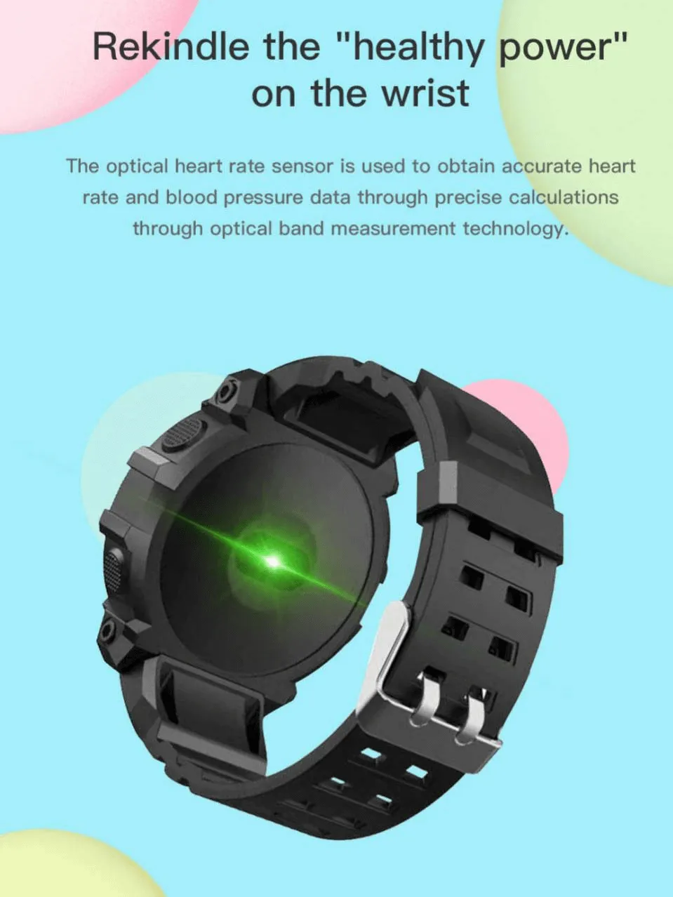 Waterproof Touch Screen Sports Fitness Wristwatch - SF0435