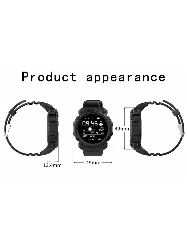 Waterproof Touch Screen Sports Fitness Wristwatch - SF0435