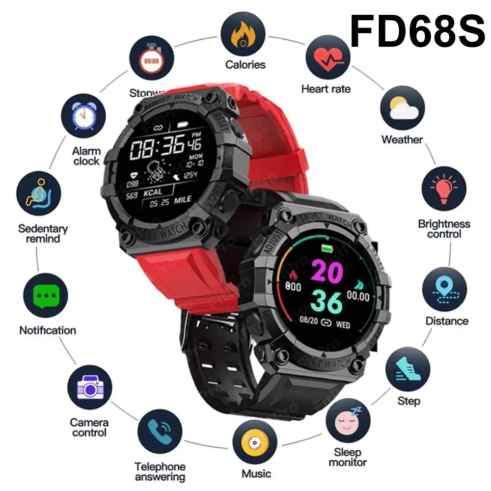 Waterproof Touch Screen Sports Fitness Wristwatch - SF0435