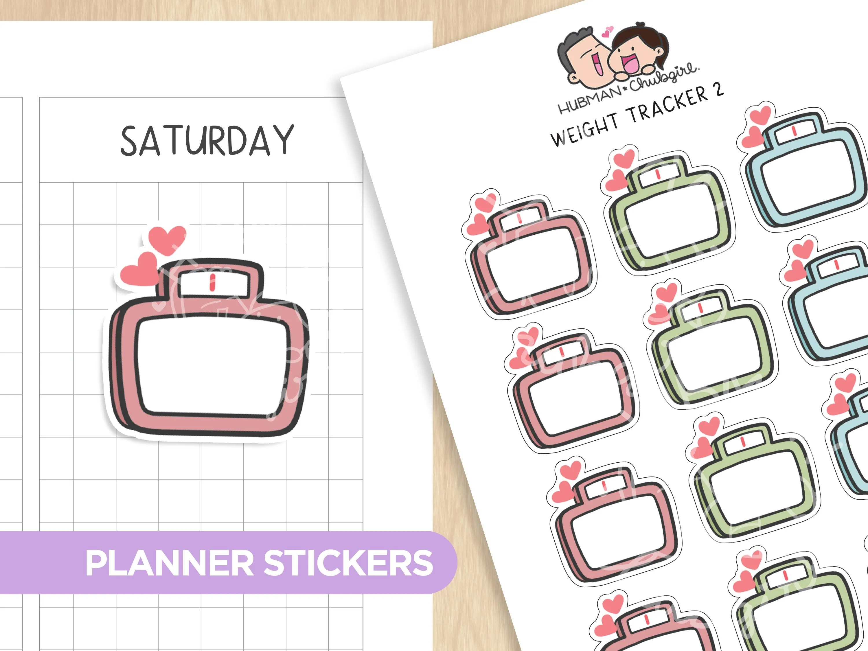 Weight Tracker 2 Planner Stickers