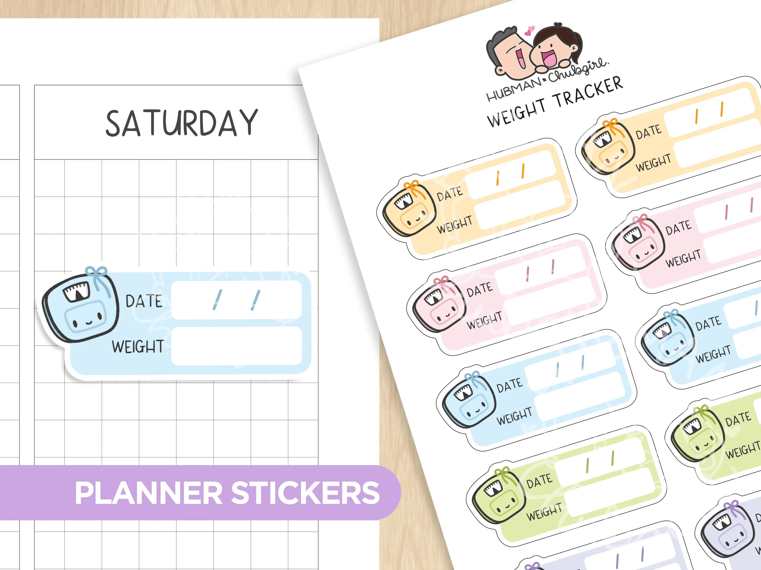 Weight Tracker Planner Stickers