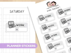 Work 1 Tracker Planner Stickers