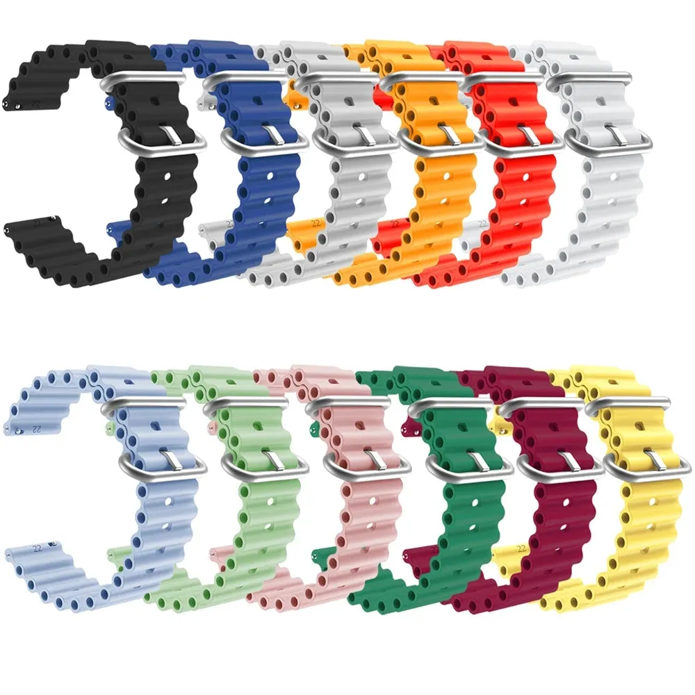 Xiaomi Redmi Watch 3 Active, Lite & Youth compatible Silicone Ocean Bands Watch Straps